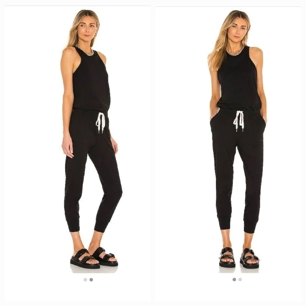 N: Philanthropy Sz S World Jumpsuit Drawstring Waist Distressed Joggers